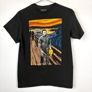 Halloween Michael Myers “The Scream” Graphic T-Shirt 100% Cotton Adult Medium